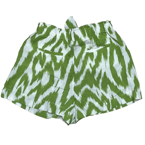 Anthropologie Linen Blend Paper Bag Attached Self Tie Belt  Shorts Size Medium - Picture 3 of 6